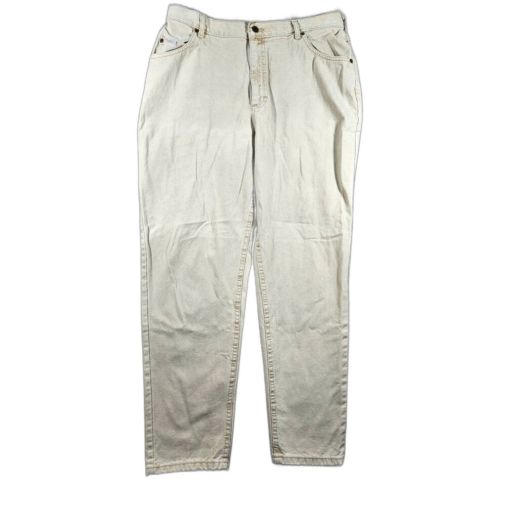 Vintage 90s Lee Women Original Jeans Denim Beige Hight Rise 100% Cotton  Sz 16